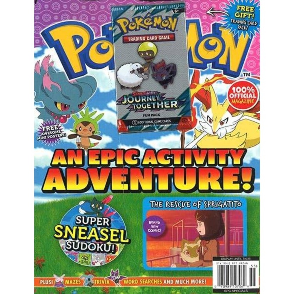 Lot of 3 Pokemon Epic Activity Adventure Magazine‎ Issue 55 Year 2025